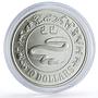 Singapore 10 dollars Lunar Calendar Year of the Snake proof silver coin 1989