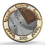 Uganda 2000 shillings Swiss Chocolate 100th Anniversary Pattern silver coin 2002