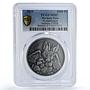 Burkina Faso 1000 CFA Mythical Creatures Wolpertinger MS67 PCGS silver coin 2015