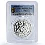Egypt 5 pounds Barcelona Olympic Games Fencing PR69 PCGS silver coin 1992