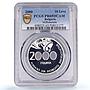 Bulgaria 10 leva New Millennium Beginning PR65 PCGS silver coin 2000