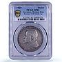Germany Hugo Eckener Airship Flight Pyramids Sphinx SP61 PCGS silver medal 1929