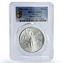 Mexico 1 onza Libertad Angel of Independence MS67 PCGS silver coin 1985