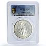 Mexico 1 onza Libertad Angel of Independence MS67 PCGS silver coin 1985