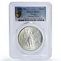Mexico 1 onza Libertad Angel of Independence MS67 PCGS silver coin 1985