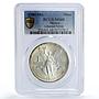 Mexico 1 onza Libertad Angel of Independence MS68 PCGS silver coin 1985