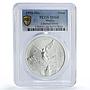 Mexico 1 onza Libertad Angel of Independence MS68 PCGS silver coin 1998