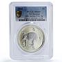 New Zealand 1 dollar Little Spotted Kiwi Bird Fauna MS69 PCGS silver coin 2004