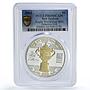 New Zealand 1 dollar Webb Ellis Rugby Cup Trophy Gilt PR69 PCGS silver coin 2011