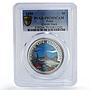 Palau 5 dollars Marine Life Protection Shark Fauna PR70 PCGS silver coin 1999