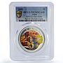 Palau 5 dollars Marine Life Protection Seahorse Fauna PR70 PCGS silver coin 2005