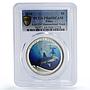 Palau 5 dollars Marine Life Protection Hammerhead Shark PR69 PCGS Ag coin 2010
