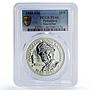 Philippines 25 piso General MacArthur Birth Politics PL66 PCGS silver coin 1980