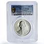 Thailand 600 baht Crown Prince 50th Birthday Politics MS68 PCGS silver coin 2002