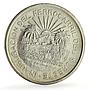 Mexico 5 pesos Southeastern Railroad Railway Opening Train silver coin 1950
