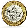 Mexico 50 pesos Revolution Nine Ninos Heroes Politics bimetal coin 1994