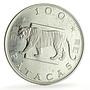 China Macau 100 patacas Lunar Calendar Year of the Tiger proof silver coin 1986