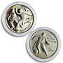 China 5 yuan x 2 Set Football World Cup in Mexico Players proof silver coin 1986