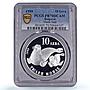 Bulgaria 10 leva Conservation Wildlife Monk Seal PR70 PCGS silver coin 1999