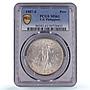 Philippines 1 peso US Decimal Coinage MS61 PCGS silver coin 1907-S