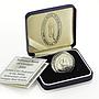 Georgia 10 lari State System 3000th Anniversary Eagle Lion silver coin 2000