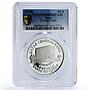 Qatar 50 riyals Central Bank Building Architecture PR69 PCGS silver coin 2006