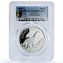 Saharawi 500 pesetas Prehistoric Camarasaurus Dinosaurs PR68 PCGS Ag coin 1994