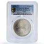 Turks and Caicos Islands 1 crown Map Matte KM-5 MS68 PCGS CuNi coin 1975