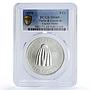 Turks and Caicos Islands 5 crowns Cactus Matte KM-6 MS69 PCGS silver coin 1975