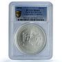 Turks and Caicos Islands 20 crowns Columbus KM-8 Ship MS69 PCGS silver coin 1975