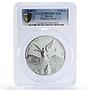 Mexico 5 onzas Libertad Angel of Independence PR69 PCGS 5 oz silver coin 2008