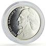 Moldova 50 lei Grigore Vieru Poet Writer Literature proof silver coin 2010