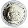 Armenia 100 dram Otter Wildlife Conservation WWF Fauna proof silver coin 1997