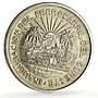 Mexico 5 pesos Southeastern Railroad Railway Opening Train silver coin 1950