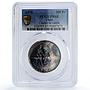 Chad 200 francs Charles de Gaulle History Politics PR65 PCGS silver coin 1970