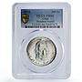 Chad 200 francs Gamal Nasser History Politics PR66 PCGS silver coin 1970
