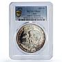 Chad 300 francs John F Kennedy Apollo Politics Space PR64 PCGS silver coin 1970