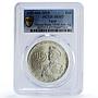 Egypt 10 pounds Anwar Sadat History Politics MS67 PCGS silver coin 2019