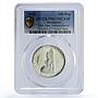 Indonesia 250 rupiah Manjusri Statue Independence PR67 PCGS silver coin 1970