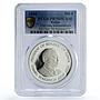 Kenya 500 shillings President Moi Independence PR70 PCGS silver coin 1988