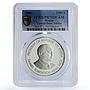 Kenya 1000 shillings President Moi Central Bank PR70 PCGS silver coin 1991