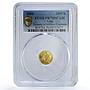 Laos 2000 kip Million Elephants Dynasty Animals History PR70 PCGS gold coin 2000