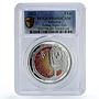 Lebanon 5 livres Leo Zodiac Signs Colored PR69 PCGS silver coin 2013