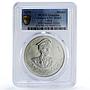 Libya Colonel Muammar Gaddafi History Politics X#4 UNC PCGS silver medal 1979