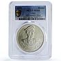 Libya Colonel Muammar Gaddafi History Politics X#4 MS66 PCGS silver medal 1979