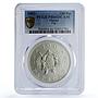Macau 100 patacas Year of the Pig Lunar Calendar PR66 PCGS silver coin 1983