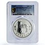 Macau 100 patacas Year of the Goat Lunar Calendar PR69 PCGS silver coin 2003