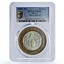 Mexico 50 pesos Revolution Ninos Heroes Politics MS65 PCGS bimetal coin 1993