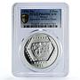 Mexico 5 pesos Mascaron Dios Chaac Precolombina Maya PR69 PCGS silver coin 1994