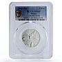 Mexico 1/4 onza Libertad Angel of Independence MS69 PCGS silver coin 1998